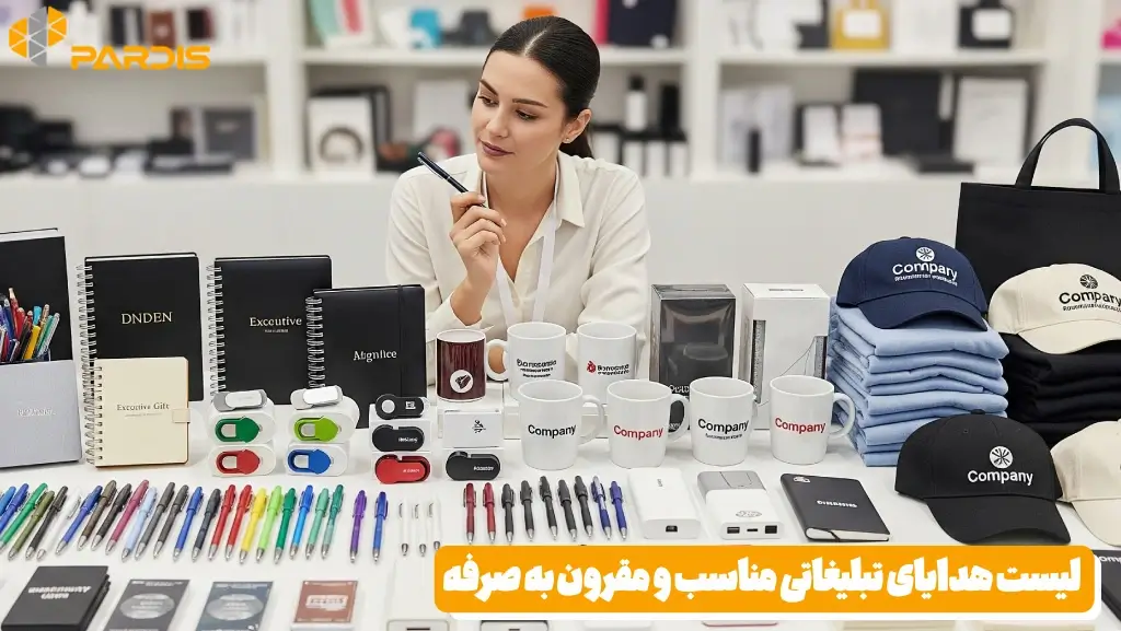 فردی در حال انتخاب هدایای تبلیغاتی مقرون به صرفه