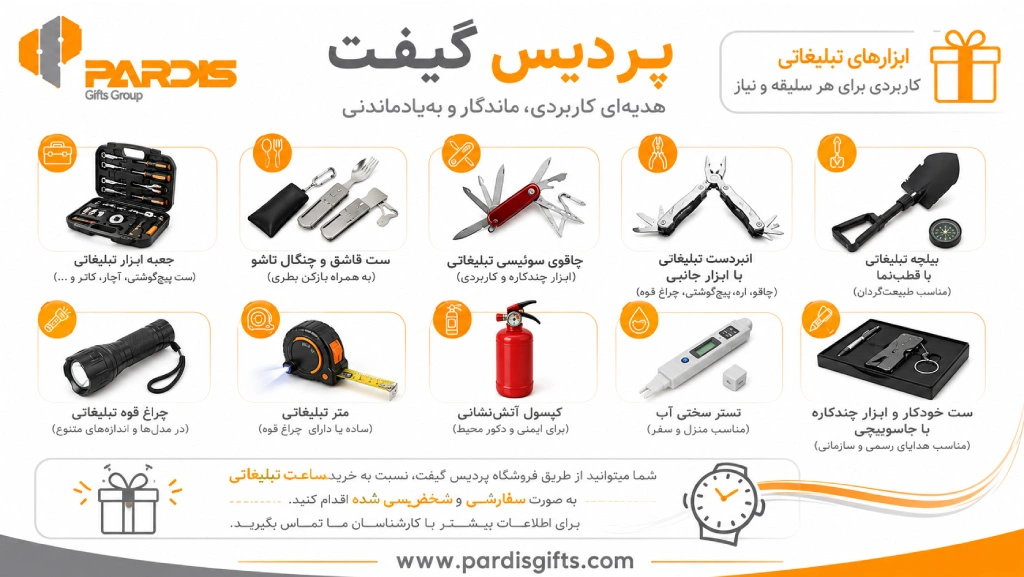 اینفوگرافی در خصوص انواع ابزار تبلیغاتی