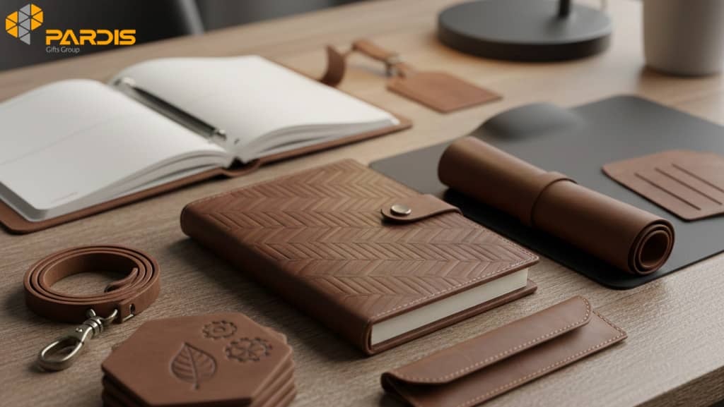 تصویری از هدایای تبلیغاتی چرمی